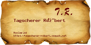 Tagscherer Róbert névjegykártya