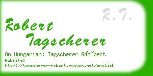 robert tagscherer business card